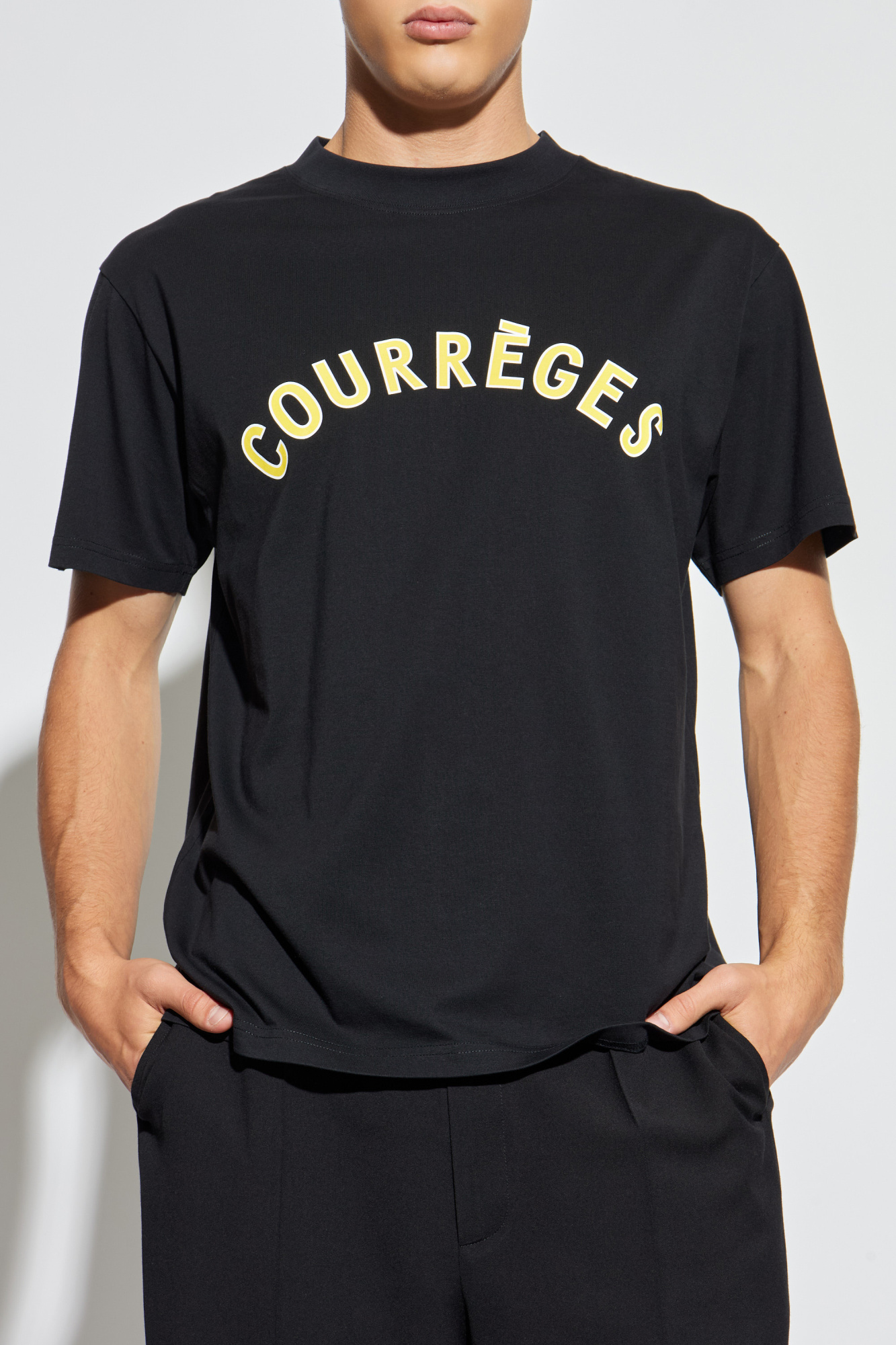 Tシャツ・カットソー Courreges Black T-Shirt With Logo Black T-shirt with logo Courrèges - Vitkac AS